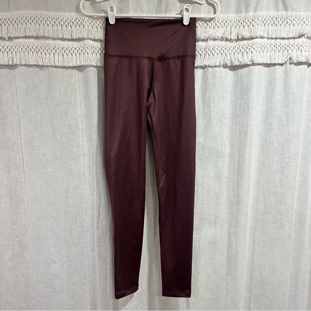 Aerie High Rise Chill Play Move Metallic Leggings